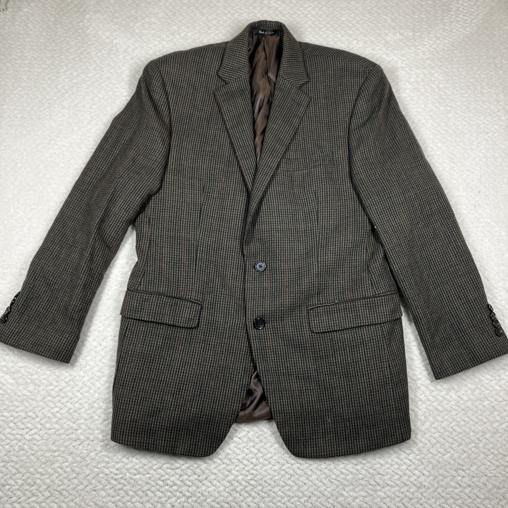 Ralph Lauren Sport Coat Mens 40R Brown Herringbone‎ Wool-Laine  Blazer
